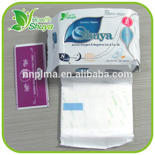 active oxygen and negative ion sanitary napkins (155mm) 180mm, 240mm, 280mm)